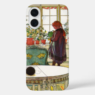 Flowers on the Windowsill by Carl Larsson  iPhone 16 Case