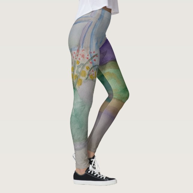 Flowers On The Windowsill Leggings (Right)