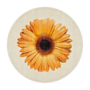 Flowers Orange Gerbera Cutting Board