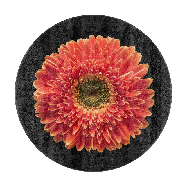 Flowers | Orange Gerbera Daisy Cutting Board (Front)
