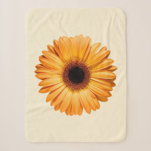 Flowers   Orange Gerbera Sherpa Blanket