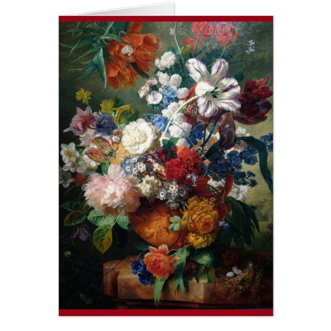 Flowers Painting by Dutch Master Jan van Huysum (Front)