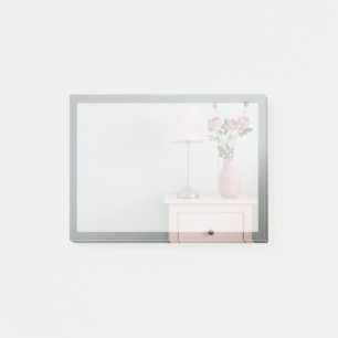 Flowers Pale Pink Roses on Nightstand Post-it Notes