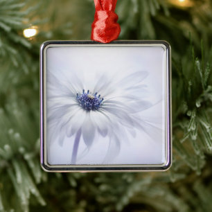 Flowers   Pale Purple Flower Metal Ornament