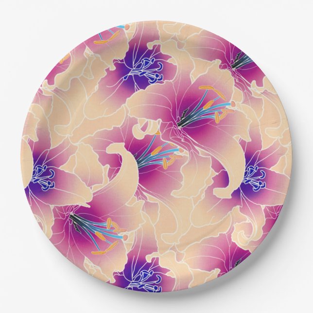 Flowers Paper Plate (Front)