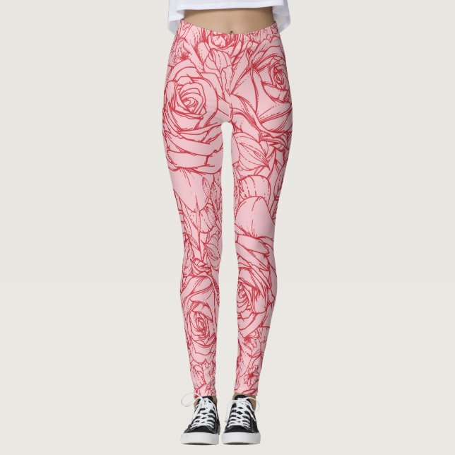 Flowers Pattern 14 Leggings (Front)