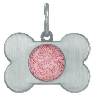 Flowers Pattern 14 Pet ID Tag