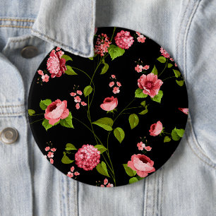 Flowers Pattern 18 6 Inch Round Button