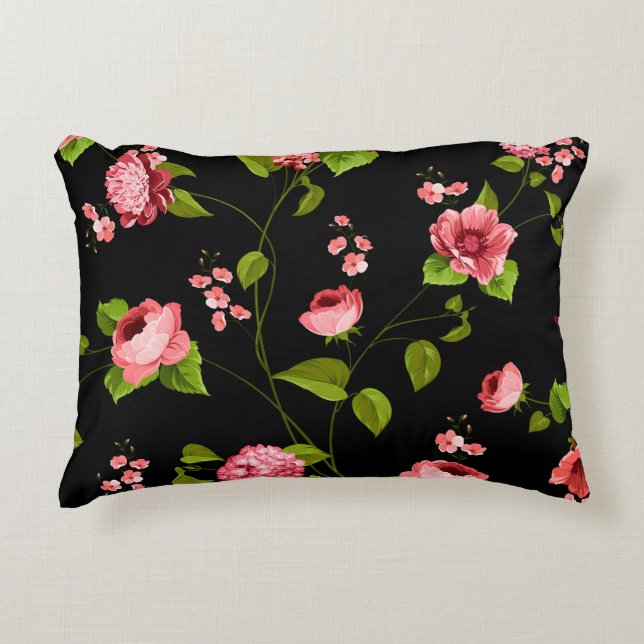 Flowers Pattern 18 Accent Pillow (Front)