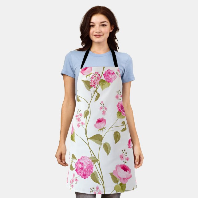 Flowers Pattern 19 Apron (Worn)