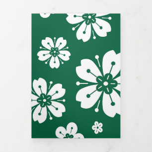 Flowers Pattern 3 Tri-Fold Holiday Card