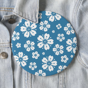 Flowers Pattern 5 6 Inch Round Button
