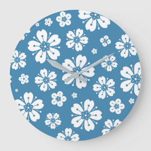 Flowers Pattern 5 Large Clock