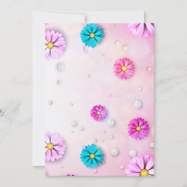 Flowers Pattern 7 Save The Date (Front)