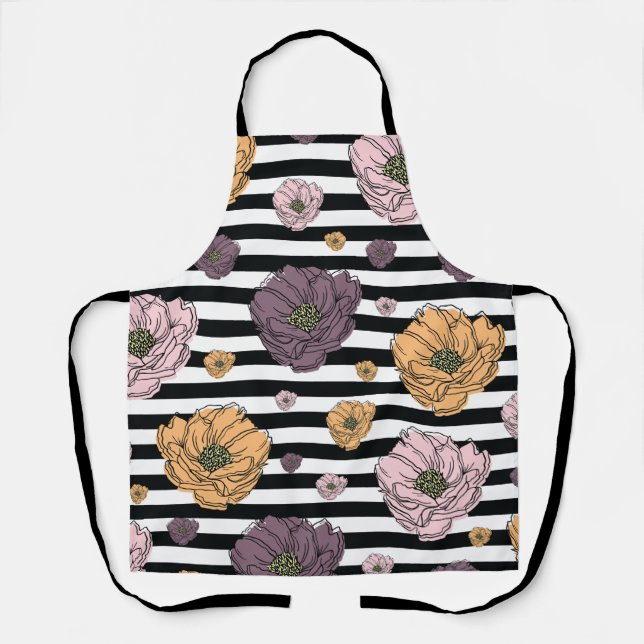 Flowers Pattern Apron (Front)