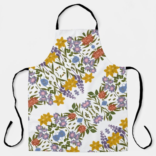 Flowers Pattern Apron (Front)