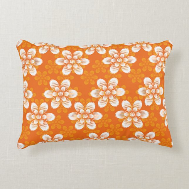Flowers Pattern Decorative Pillow (Front)