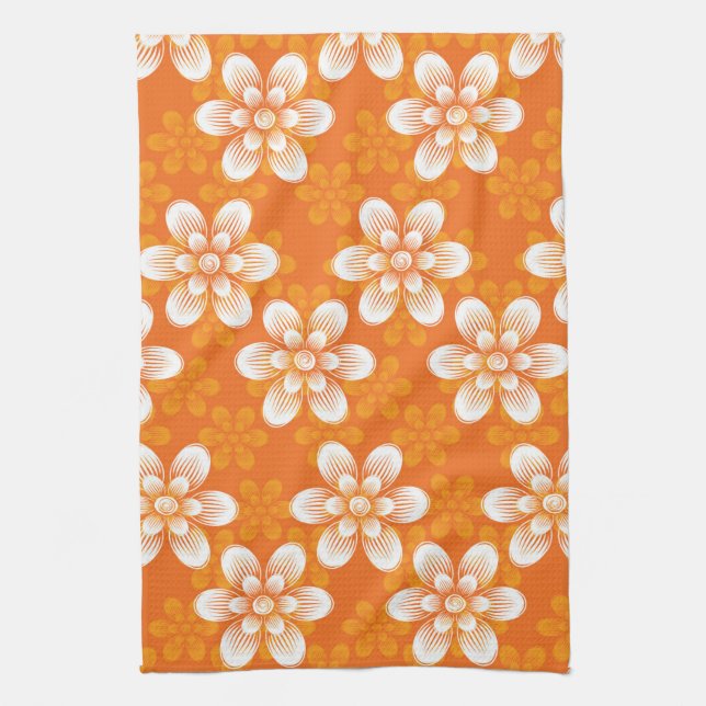 Flowers Pattern Kitchen Towel (Vertical)