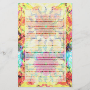Flowers Pattern Lined Stationery
