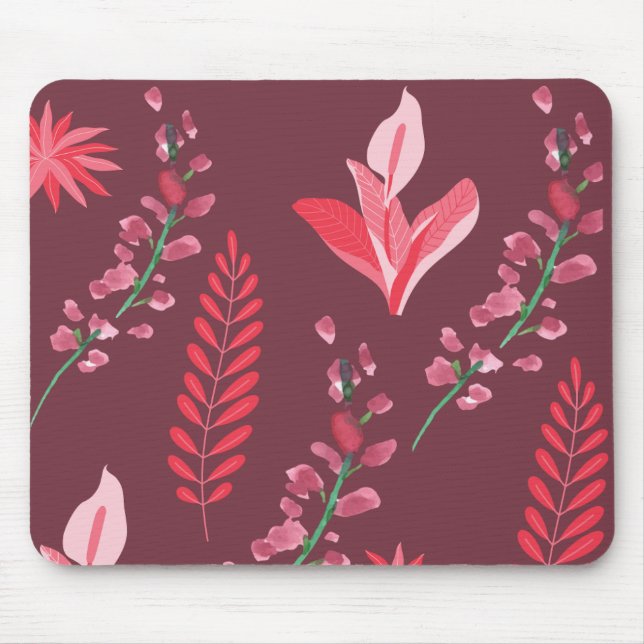Flowers pattern  mouse pad (Front)