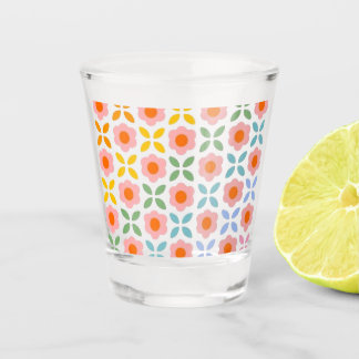flowers pattern  shot glass