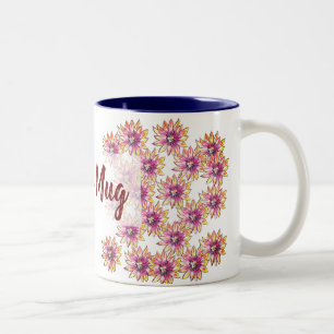 Flowers  Pattern Two-Tone Coffee Mug