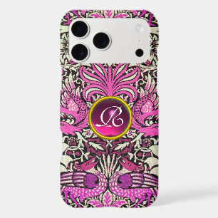 FLOWERS,PEACOCKS AND DRAGONS GEM STONE MONOGRAM
