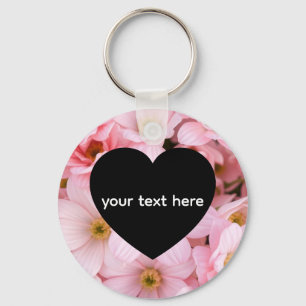 flowers personalised keychain