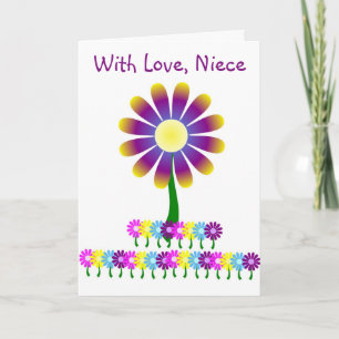Flowers Personalised Niece Birthday Card