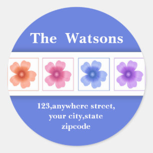 Flowers Personalized Address Stickers