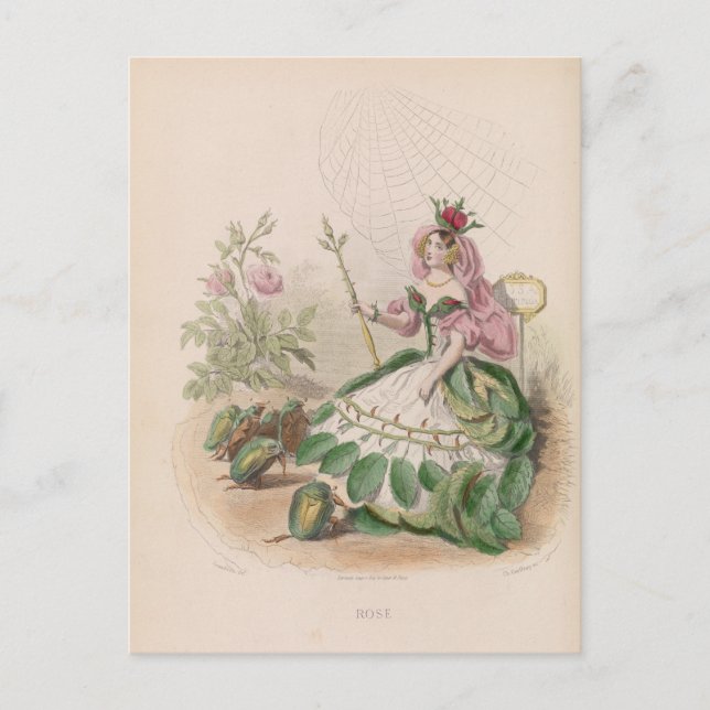 Flowers Personified Postcard (Front)