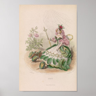Flowers Personified -Rose Poster