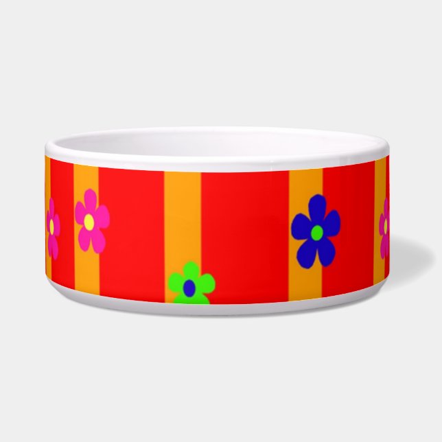 Flowers Pet Bowl, (Front)