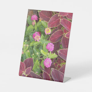 Flowers Photo Pedestal Sign