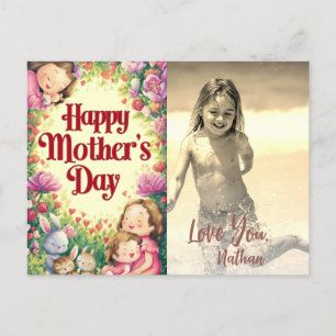 *~* Flowers Photo Whimsical Mother's Day AP72 Holiday Postcard