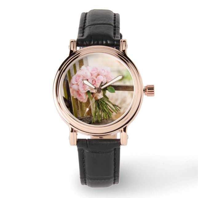 Flowers | Pink Rose Bouquet Watch (Front)
