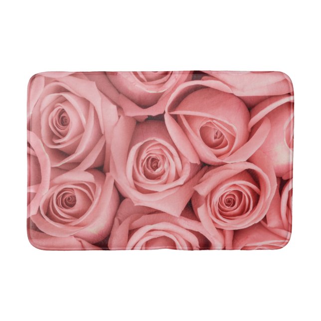 Flowers | Pink Roses Bath Mat (Front)
