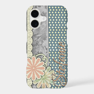 Flowers, Polka Dots & Lace (green)