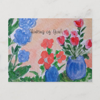 flowers. postcard