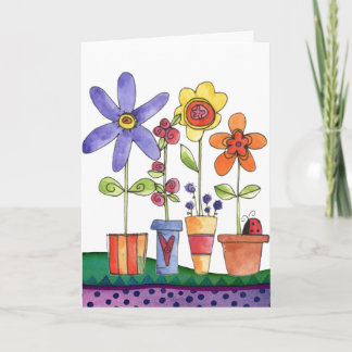 Flowers pots card