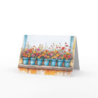 Flowers Pots Illustration Pastel Colour Drawing