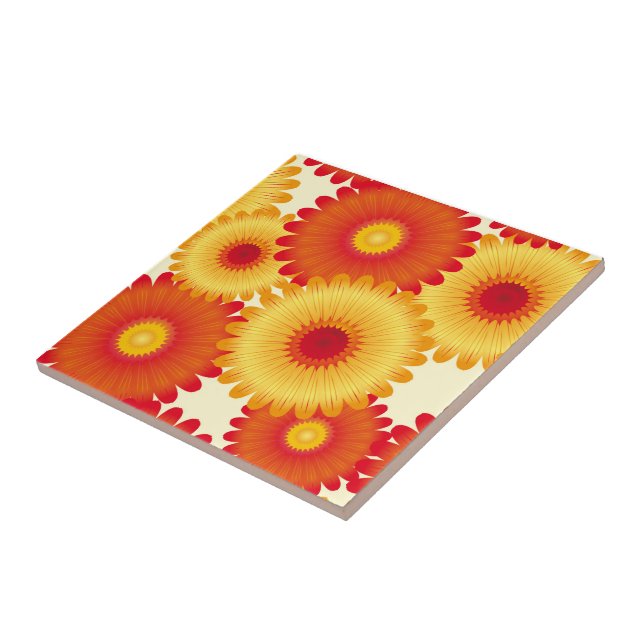 Flowers Print Tile (Side)