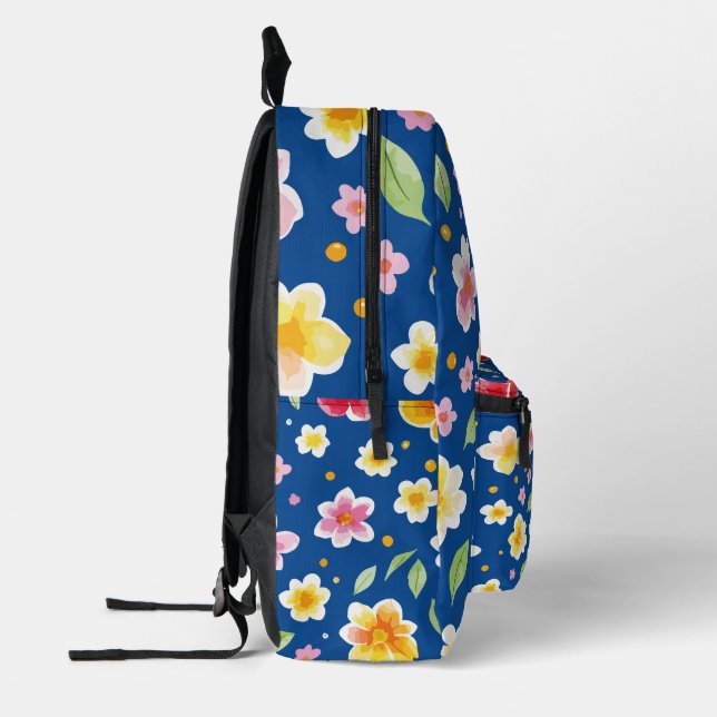 Flowers Printed Backpack (Left)