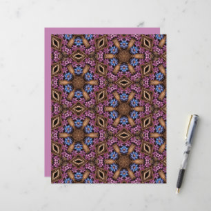 Flowers purple blue fussy ScrapJournal
