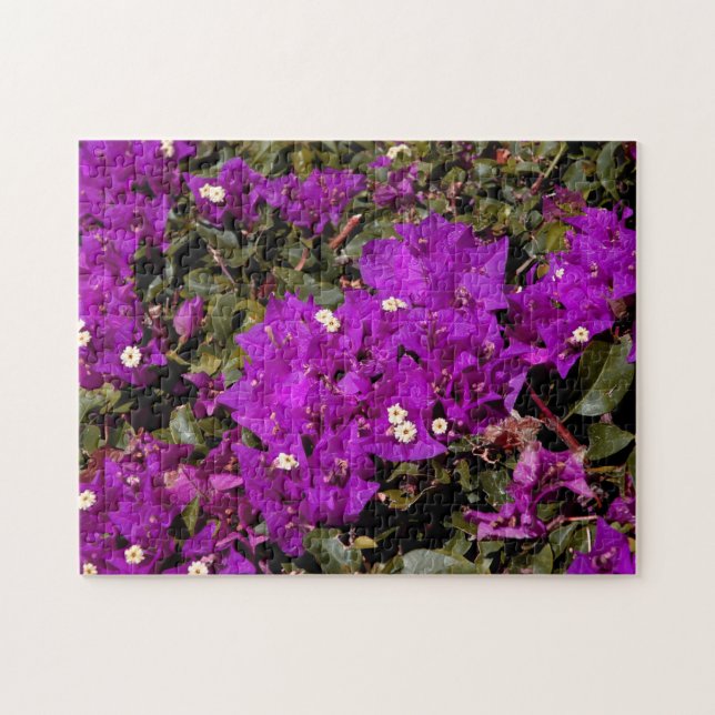 Flowers Purple  Bougainvillea Floral Nature Jigsaw Puzzle (Horizontal)