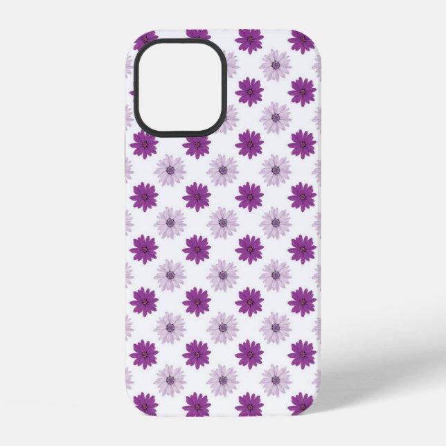 Flowers Purple Floral Pattern iPhone Case (Back)