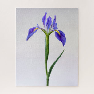 Flowers Purple Iris Flower Jigsaw Puzzle