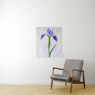 Flowers Purple Iris Flower Tapestry
