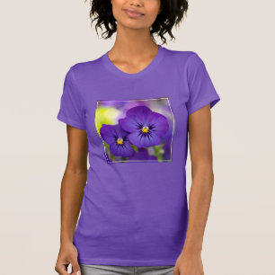 Flowers Purple Pansies T-Shirt