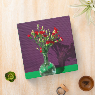 Flowers Red Carantion Bouquet Binder